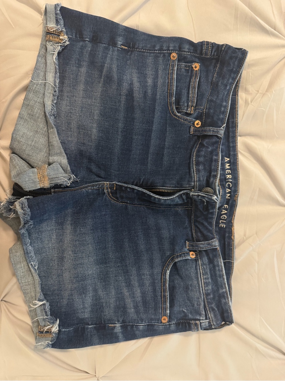 American Eagle Outfitters Dark Blue Denim Cutoff Shorts